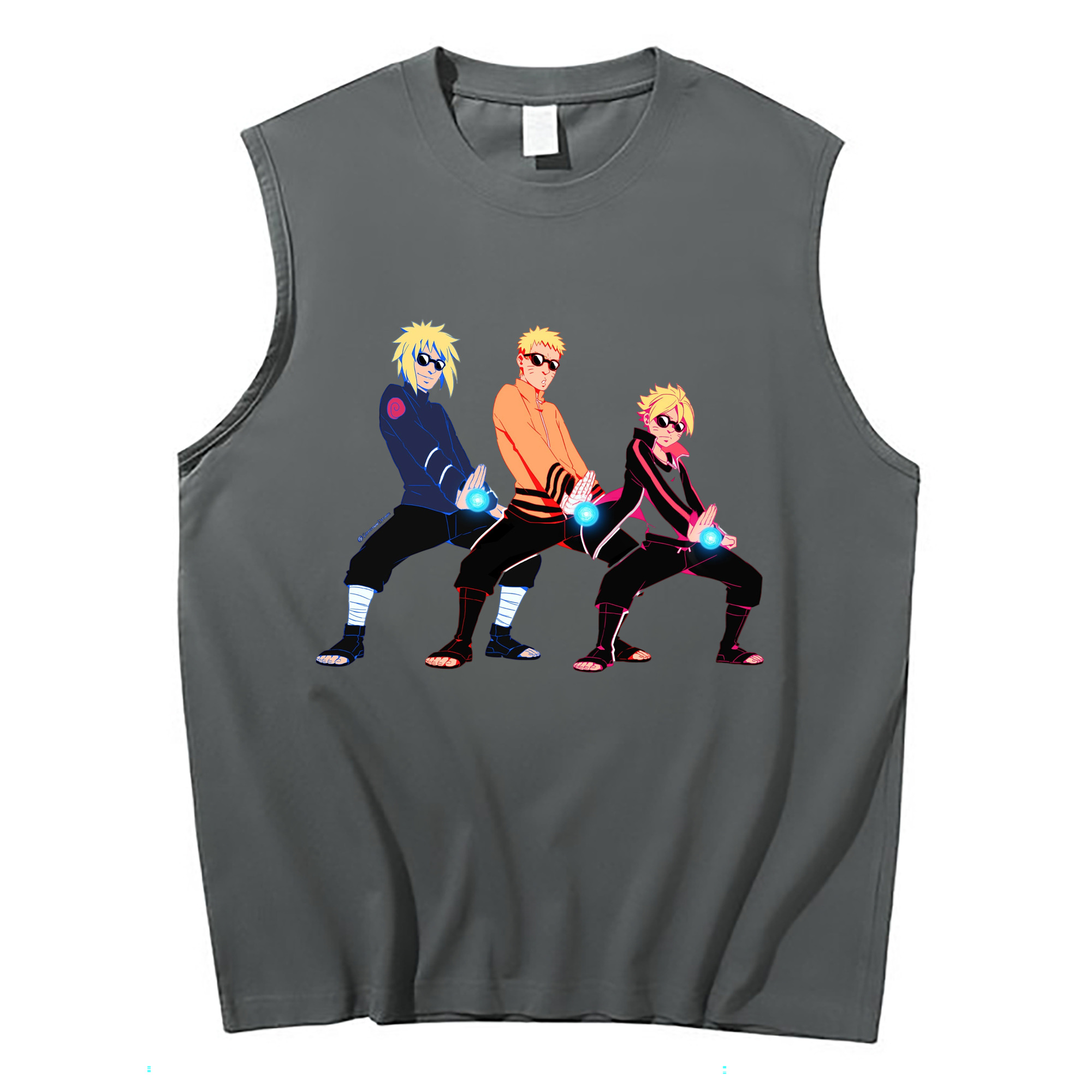 （画像用） NARUTO -ナルト- うずまき ナルト Uzumaki Naruto コットン100％タンクトップ（フロントプリント）